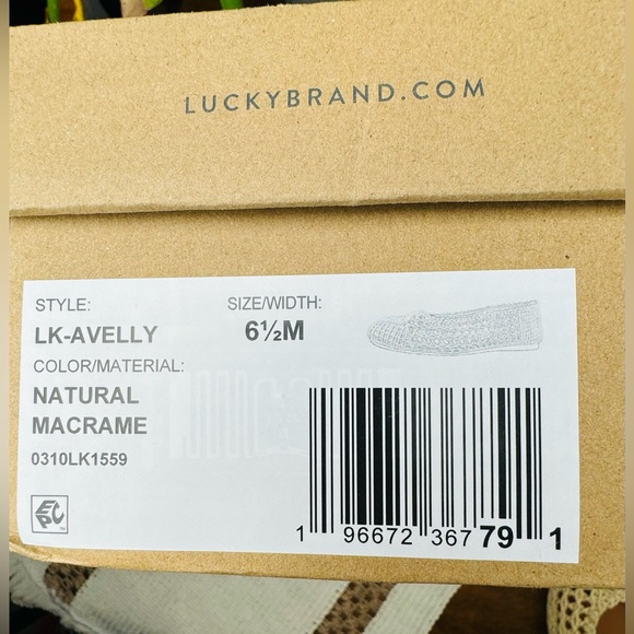 NWT Lucky Brand Women’s Avelly Macreme Ballet Flat Natural 6 1/2 - Picture 5 of 7